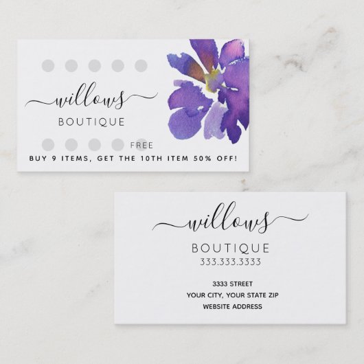 ロゴフローラパンチカード 名刺 (正面/裏面)