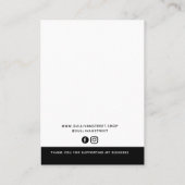 ロゴフープのイヤリング表示カードの追加 コーリングカード (裏面)