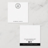 ロゴフープのイヤリング表示カードの追加 コーリングカード (正面/裏面)