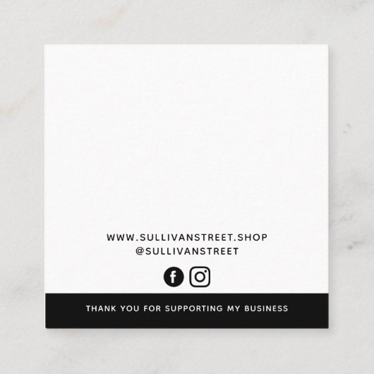 ロゴフープのイヤリング表示カードの追加 コーリングカード (裏面)