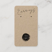 ロゴブティックイヤリングディスプレイカードの追加 名刺 (正面)