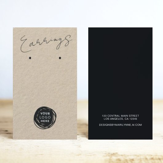 ロゴブティックイヤリングディスプレイカードの追加 名刺