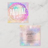 ロゴブティックショップグリッターロゴホログラフ スクエア名刺 (正面/裏面)