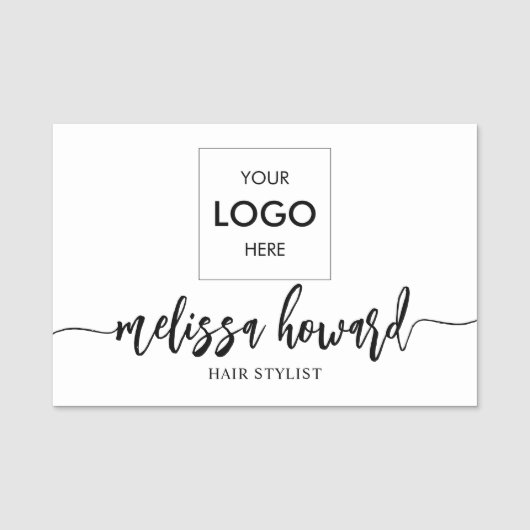 ロゴブラシスクリプト名タグ 名札 (正面)