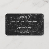 ロゴブラックグリッタールッククレジットカード 名刺 (裏面)