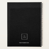 ロゴブラックレザーモノグラムイニシャル事業2025 プランナー手帳 (裏面)