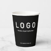 ロゴブラック紙カップ 紙コップ (裏面)