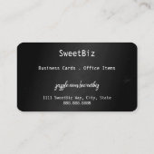 ロゴブラック紙吹雪クレジットカード 名刺 (裏面)