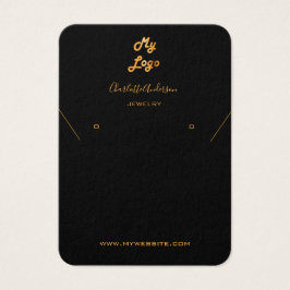 ロゴブラック金ゴールドイヤリングジュエリー写真表示カード