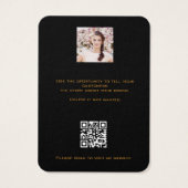 ロゴブラック金ゴールドイヤリングジュエリー写真QRディスプレイ (裏面)