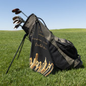 ロゴブラック金ゴールドシティskylineビジネス実在エステート ゴルフタオル (グリーン)