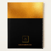 ロゴブラック金ゴールドモノグラムイニシャル事業 プランナー手帳 (裏面)