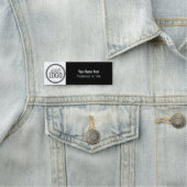 ロゴブラック&ホワイトシンプルプロフェッショナル名 名札 (インサイチュ)