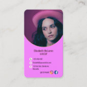 ロゴブランディングモダンメイクアップアーティスト名刺 名刺 (正面)