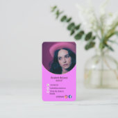 ロゴブランディングモダンメイクアップアーティスト名刺 名刺 (スタンド正面)