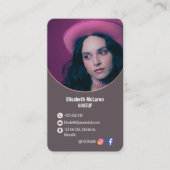 ロゴブランディングモダンメイクアップアーティスト名刺 名刺 (正面)