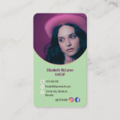 ロゴブランディングモダンメイクアップアーティスト名刺 名刺 (正面)