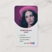 ロゴブランディングモダンメイクアップアーティスト名刺 名刺 (正面)