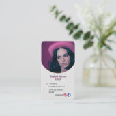 ロゴブランディングモダンメイクアップアーティスト名刺 名刺 (スタンド正面)