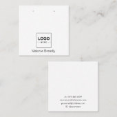 ロゴブランドジュエリーイヤリングディスプレイビジネスカード スクエア名刺 (正面/裏面)