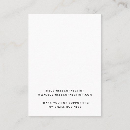 ロゴブランドネックレスイヤリングディスプレイカードの追加 コーリングカード (裏面)