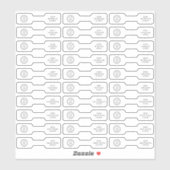 ロゴブランドバーベルジュエリーステッカー価格ラベル シール (シート)