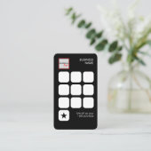 ロゴブランドプロフェッショナル会社ブラックロイヤリティカード 名刺 (スタンド正面)