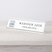 ロゴブランド |ビジネス会社のデスク名プラン デスクネームプレート (正面)