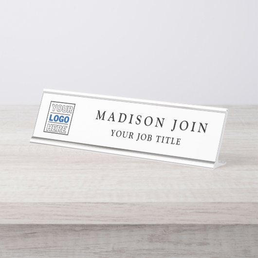 ロゴブランド |ビジネス会社のデスク名プラン デスクネームプレート (正面)