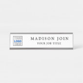 ロゴブランド |ビジネス会社のデスク名プラン デスクネームプレート (正面)