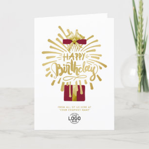 ロゴブルゴーニュギフト金ゴールド花火グループ誕生日 カード