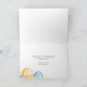 ロゴブルーイエローバルーン企業のハッピーバースデー カード (内部)