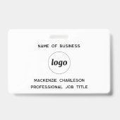 ロゴプロフェッショナルの会社名 バッジ (表面)