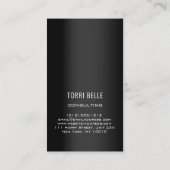 ロゴプロフェッショナルコンサルティング投資ブラックVIP 名刺 (裏面)