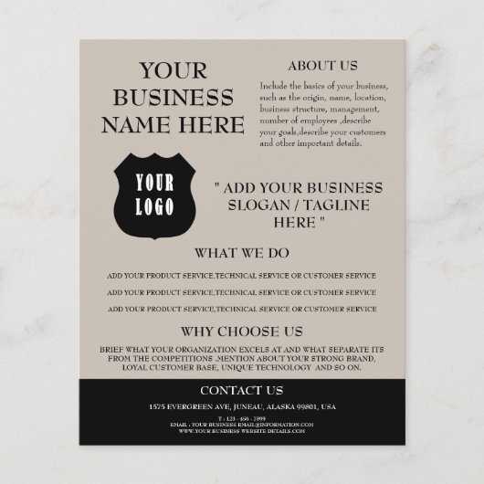 ロゴプロフェッショナルニュー広告ビジネス チラシ (正面)