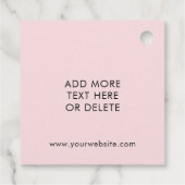 ロゴプロフェッショナルビジネスピンク フェイバータグ (裏面)