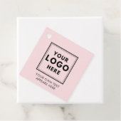 ロゴプロフェッショナルビジネスピンクQRメッセージカード フェイバータグ (インサイチュ)