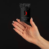 ロゴプロフェッショナルブラックドリップグリッターまつ毛ジーナ 名刺