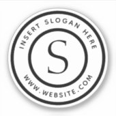 ロゴプロフェッショナルプレーンシンプルステッモダンカー シール (正面)