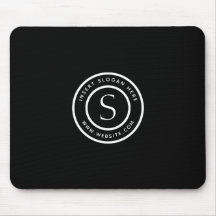 ロゴプロフェッショナルプレーンシンプルマウスの黒いパッド