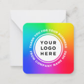 ロゴプロフェッショナルレインボーありがとう ノートカード (正面)