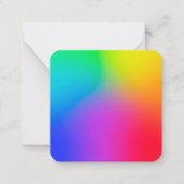 ロゴプロフェッショナルレインボーありがとう ノートカード (裏面)