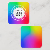 ロゴプロフェッショナルレインボーありがとう ノートカード (正面/裏面)