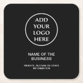 ロゴプロフェッショナル事業会社企業の スクエアペーパーコースター (正面)