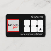 ロゴプロフェッショナル会社ブラックロイヤリティカード 名刺 (正面)