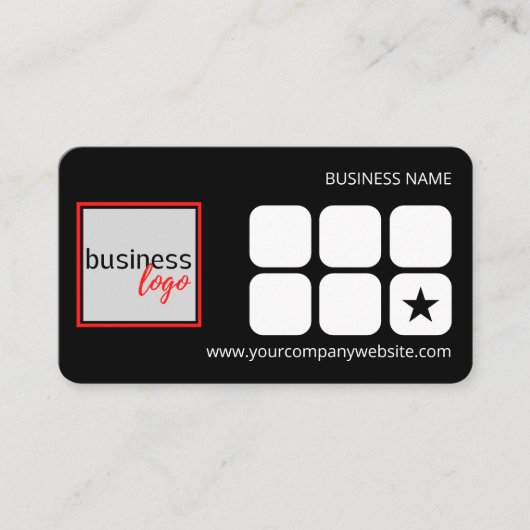 ロゴプロフェッショナル会社ブラックロイヤリティカード 名刺 (正面)