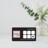 ロゴプロフェッショナル会社ブラックロイヤリティカード 名刺 (スタンド正面)