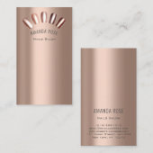 ロゴプロフェッショナル爪、 ネイルマニキュアペディキュアスキニー 名刺 (正面/裏面)