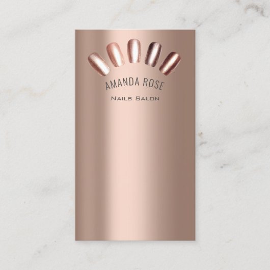 ロゴプロフェッショナル爪、 ネイルマニキュアペディキュアスキニー 名刺 (正面)
