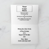 ロゴプロモビジネスグリーンツリーメリークリスマス シーズンカード (内部)